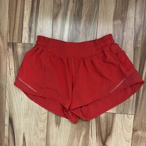 Hotty Hot Lululemon athletic shorts (orangy red color)